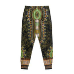 Orange And Black African Dashiki Print Sweatpants
