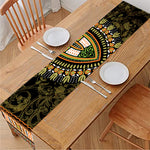 Orange And Black African Dashiki Print Table Runner