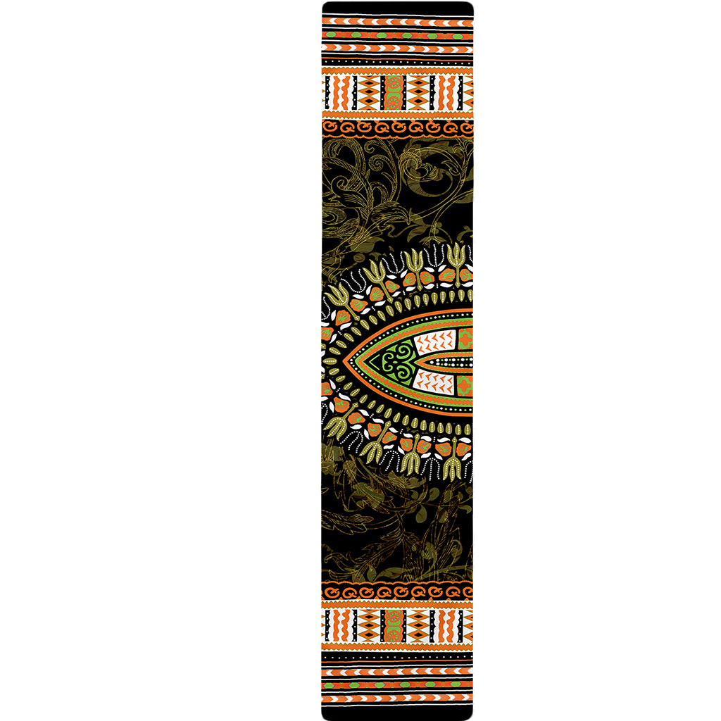 Orange And Black African Dashiki Print Table Runner