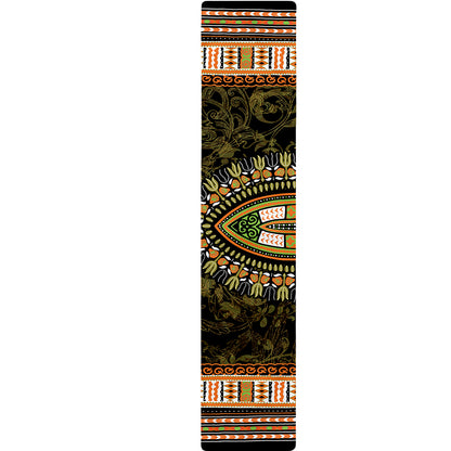 Orange And Black African Dashiki Print Table Runner