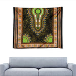 Orange And Black African Dashiki Print Tapestry