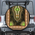 Orange And Black African Dashiki Print Tire Cover