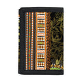 Orange And Black African Dashiki Print Trifold Wallet