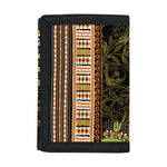 Orange And Black African Dashiki Print Trifold Wallet