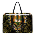 Orange And Black African Dashiki Print Utility Tote Bag