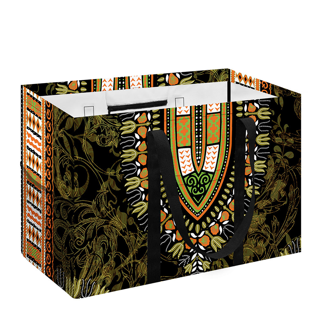 Orange And Black African Dashiki Print Utility Tote Bag