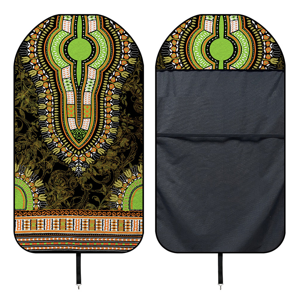 Orange And Black African Dashiki Print Waterproof Car Seat Cover
