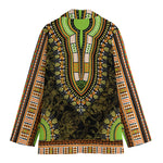 Orange And Black African Dashiki Print Women's Cotton Blazer