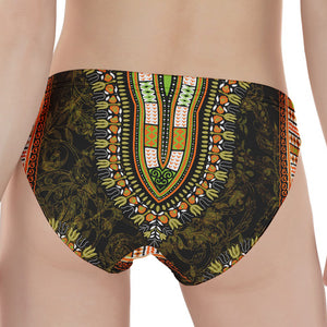 Orange And Black African Dashiki Print Women's Panties