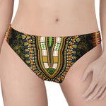 Orange And Black African Dashiki Print Women's Thong