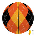 Orange And Black Argyle Pattern Print Basketball