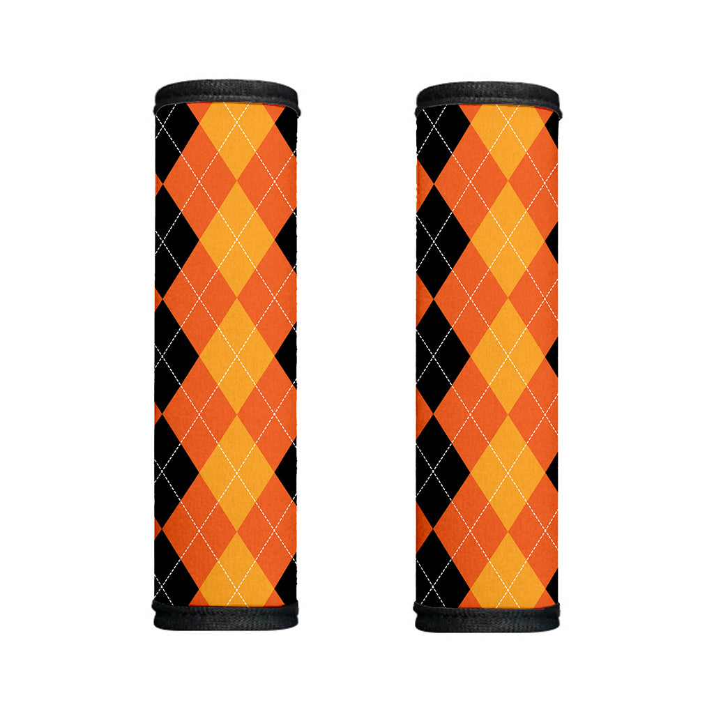Orange And Black Argyle Pattern Print Handle Covers
