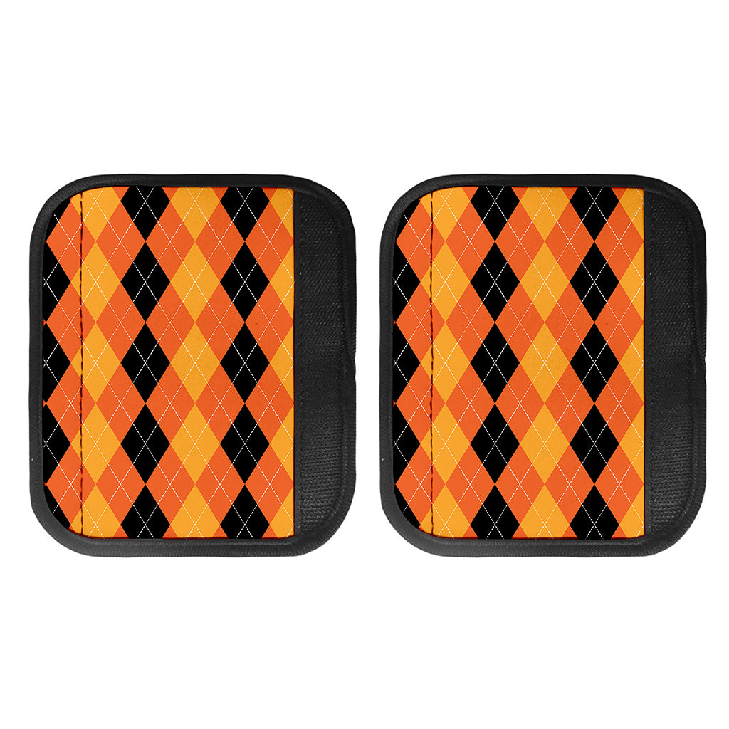Orange And Black Argyle Pattern Print Handle Covers