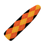 Orange And Black Argyle Pattern Print Ironing Board Cover