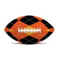 Orange And Black Argyle Pattern Print Rugby Ball