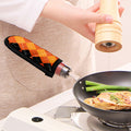 Orange And Black Argyle Pattern Print Skillet Handle Cover