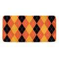 Orange And Black Argyle Pattern Print Towel