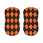 Orange And Black Argyle Print Bar Stool Covers