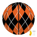 Orange And Black Argyle Print Basketball