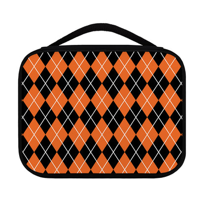 Orange And Black Argyle Print Classic Bible Case