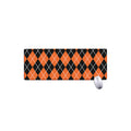 Orange And Black Argyle Print Extended Mouse Pad