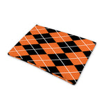 Orange And Black Argyle Print Pet Cooling Mat Cover