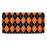 Orange And Black Argyle Print Towel