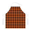 Orange And Black Buffalo Check Print Adjustable Apron