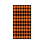 Orange And Black Buffalo Check Print Baby Crib Sheet