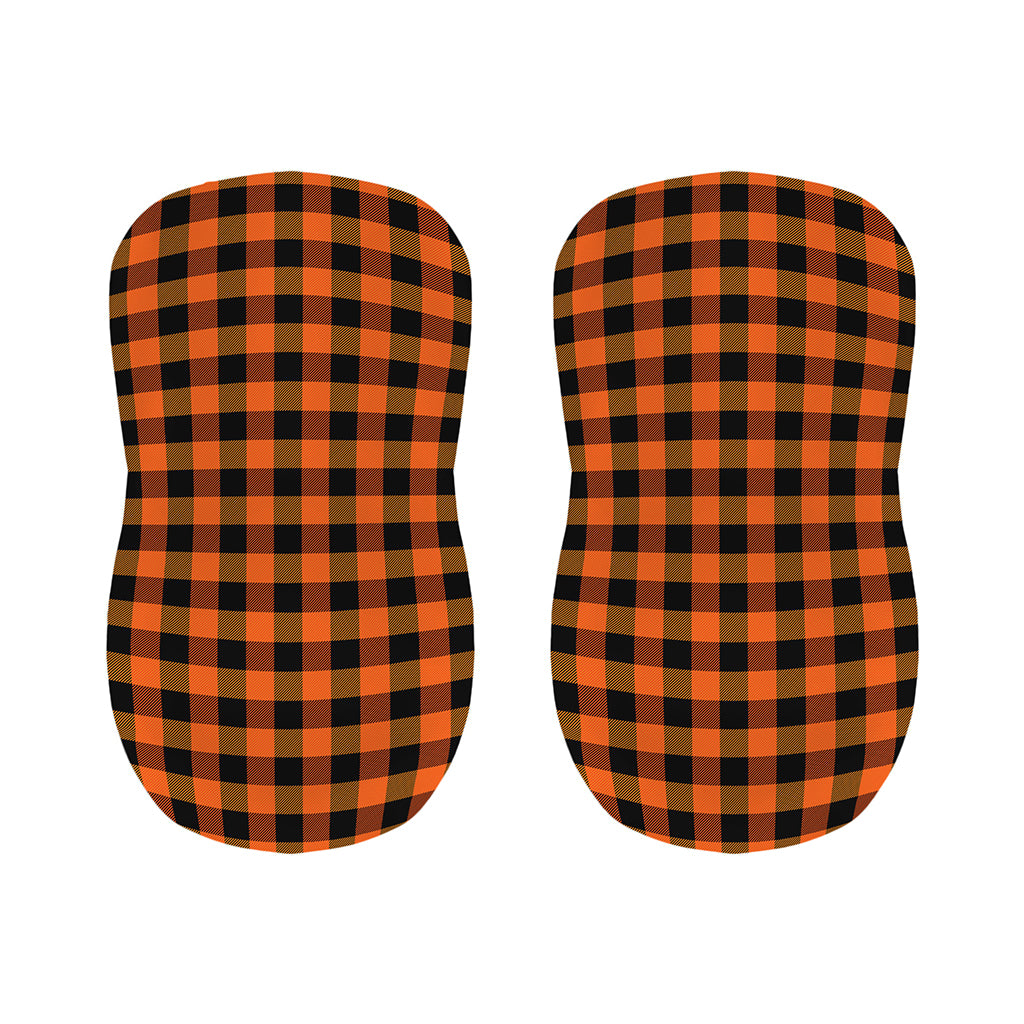 Orange And Black Buffalo Check Print Bar Stool Covers