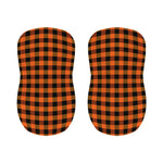 Orange And Black Buffalo Check Print Bar Stool Covers