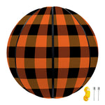 Orange And Black Buffalo Check Print Basketball