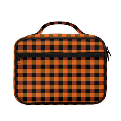 Orange And Black Buffalo Check Print Briefcase Bible Bag