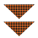 Orange And Black Buffalo Check Print Dog Bandana