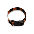Orange And Black Buffalo Check Print Dog Collar
