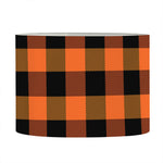 Orange And Black Buffalo Check Print Drum Lamp Shade