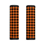 Orange And Black Buffalo Check Print Handle Covers