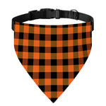 Orange And Black Buffalo Check Print Over The Collar Dog Bandana