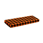 Orange And Black Buffalo Check Print Piano Keyboard Cover