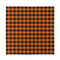 Orange And Black Buffalo Check Print Silk Bandana