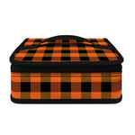 Orange And Black Buffalo Check Print Small Lunch Bag