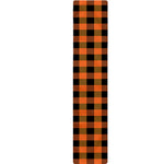 Orange And Black Buffalo Check Print Table Runner