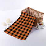 Orange And Black Buffalo Check Print Towel