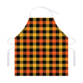 Orange And Black Buffalo Plaid Print Adjustable Apron