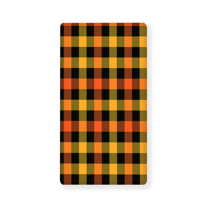Orange And Black Buffalo Plaid Print Baby Crib Sheet