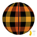 Orange And Black Buffalo Plaid Print Basketball