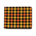 Orange And Black Buffalo Plaid Print Bifold Wallet