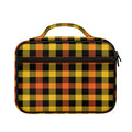 Orange And Black Buffalo Plaid Print Briefcase Bible Bag