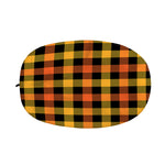 Orange And Black Buffalo Plaid Print Car Side Mirror Covers