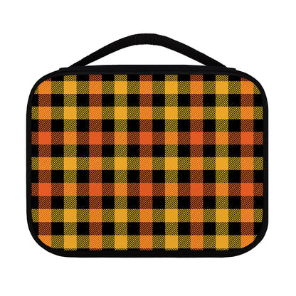 Orange And Black Buffalo Plaid Print Classic Bible Case